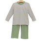 Trotter Street Miller Pant Set--Pine Cone Stripe