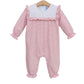 Trotter Street Marie Romper--Light Pink Stripe