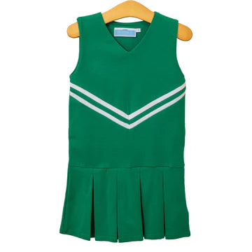 Trotter Street Kids Cheer Uniform Dress-Forest Green w/Monogram