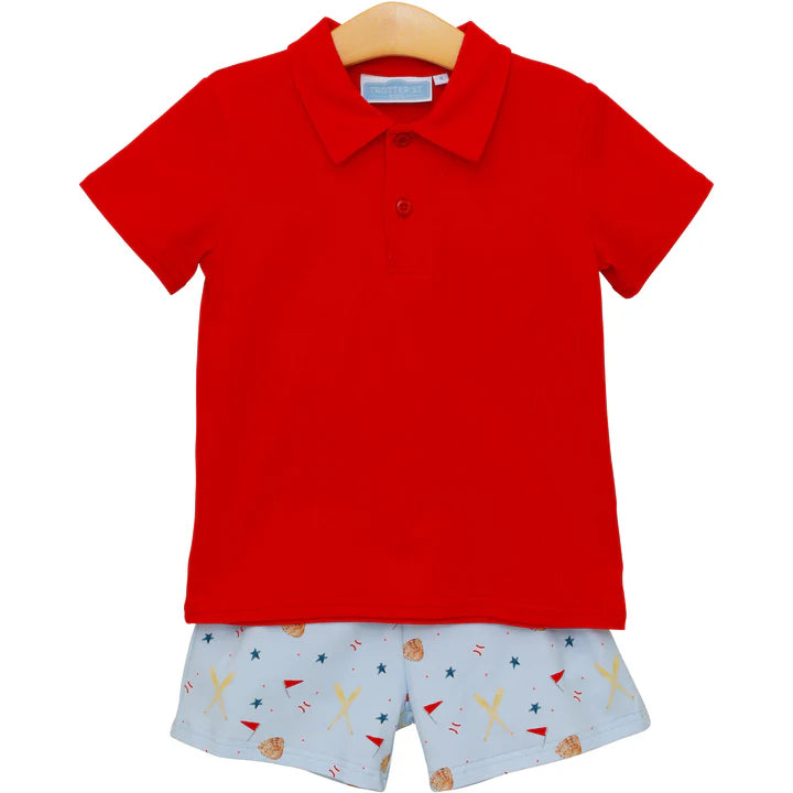 Trotter Street All-Star Polo Short Set