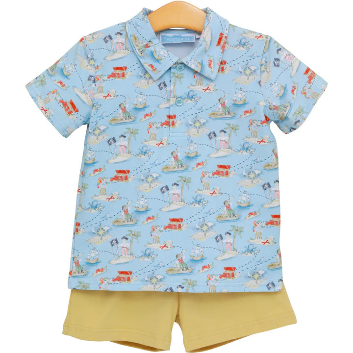 Trotter Street Shipwrecked Polo Short Set