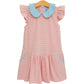 Trotter Street Genevieve Dress--Coral Stripe/Light Blue