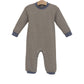 Trotter Street Miller Romper--Beige Stripe/Blue
