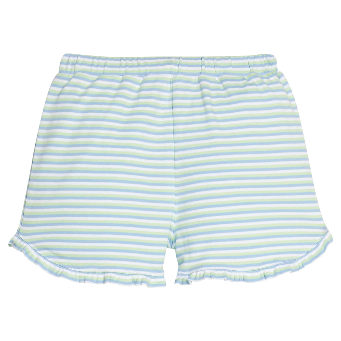 Little English Tulip Knit Short--Greenview Stripe