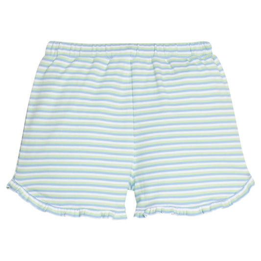 Little English Tulip Knit Short--Greenview Stripe