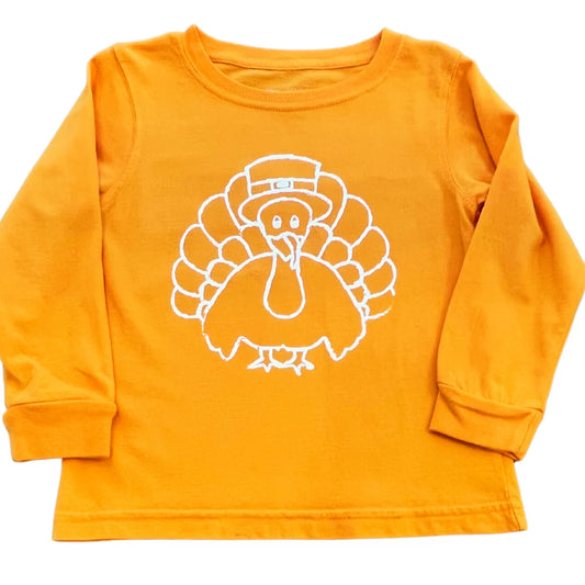 Mustard and Ketchup Long Sleeve Burnt Orange Turkey T-Shirt