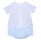 Baby Sen Blue Avery Diaper Set--Airplane