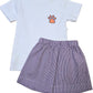 LuLu BeBe Paw Clemson Embroidered Shorts Set