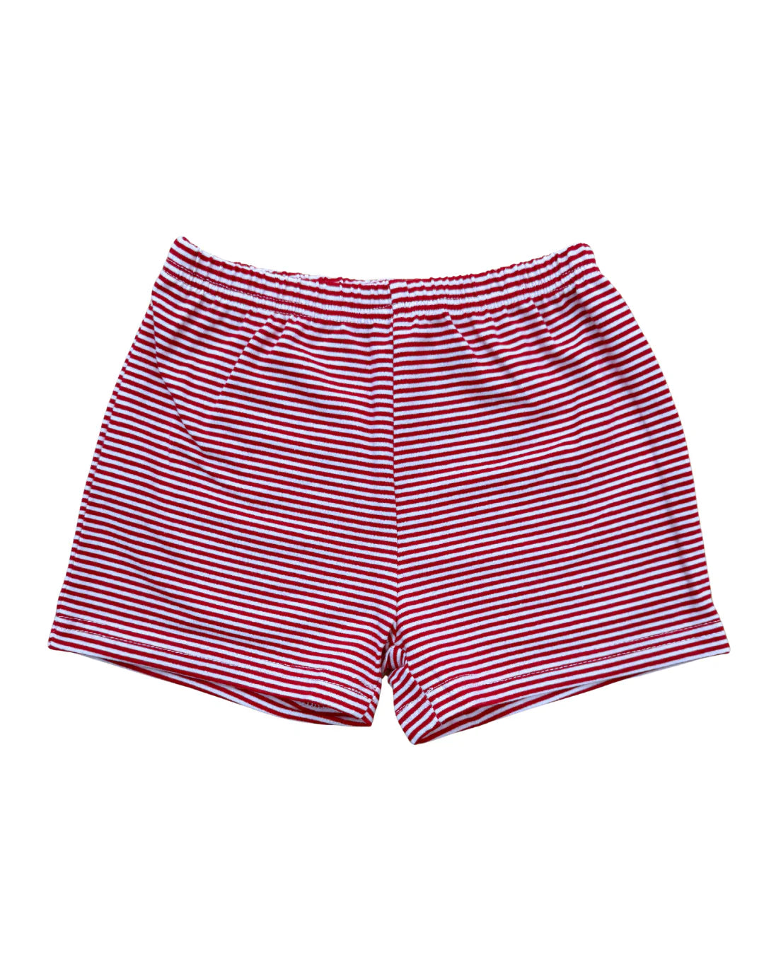 Itsy Bitsy Knit Shorts-Red Stripe