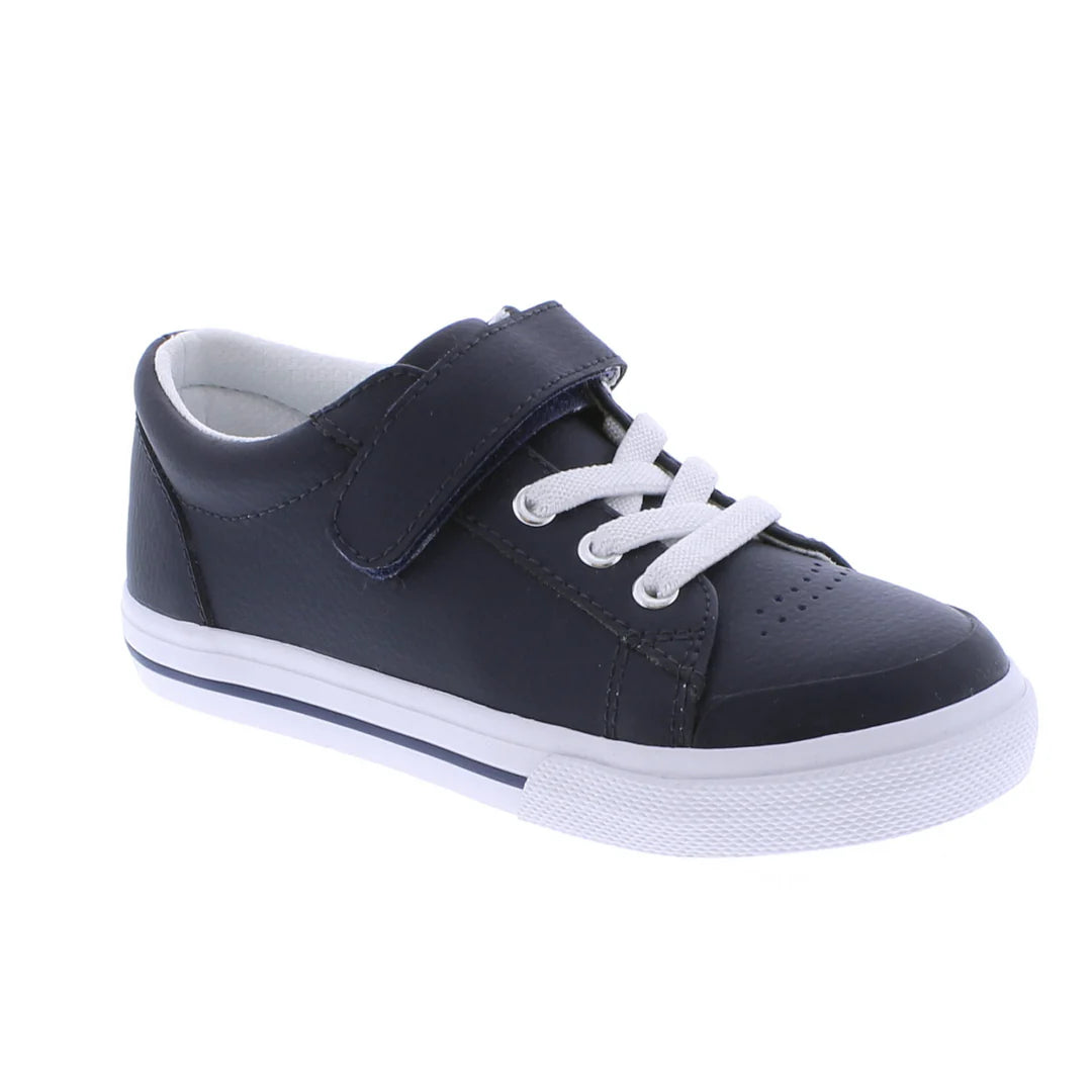 Footmates Reese Navy Leather Sneakers Shoes