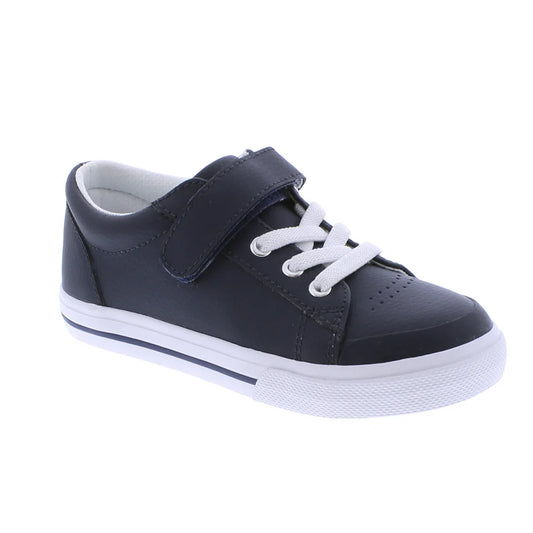 Footmates Reese Navy Leather Sneakers Shoes