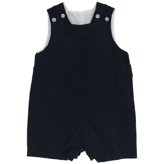 Bailey Boys Navy Corduroy John John Short with Tab