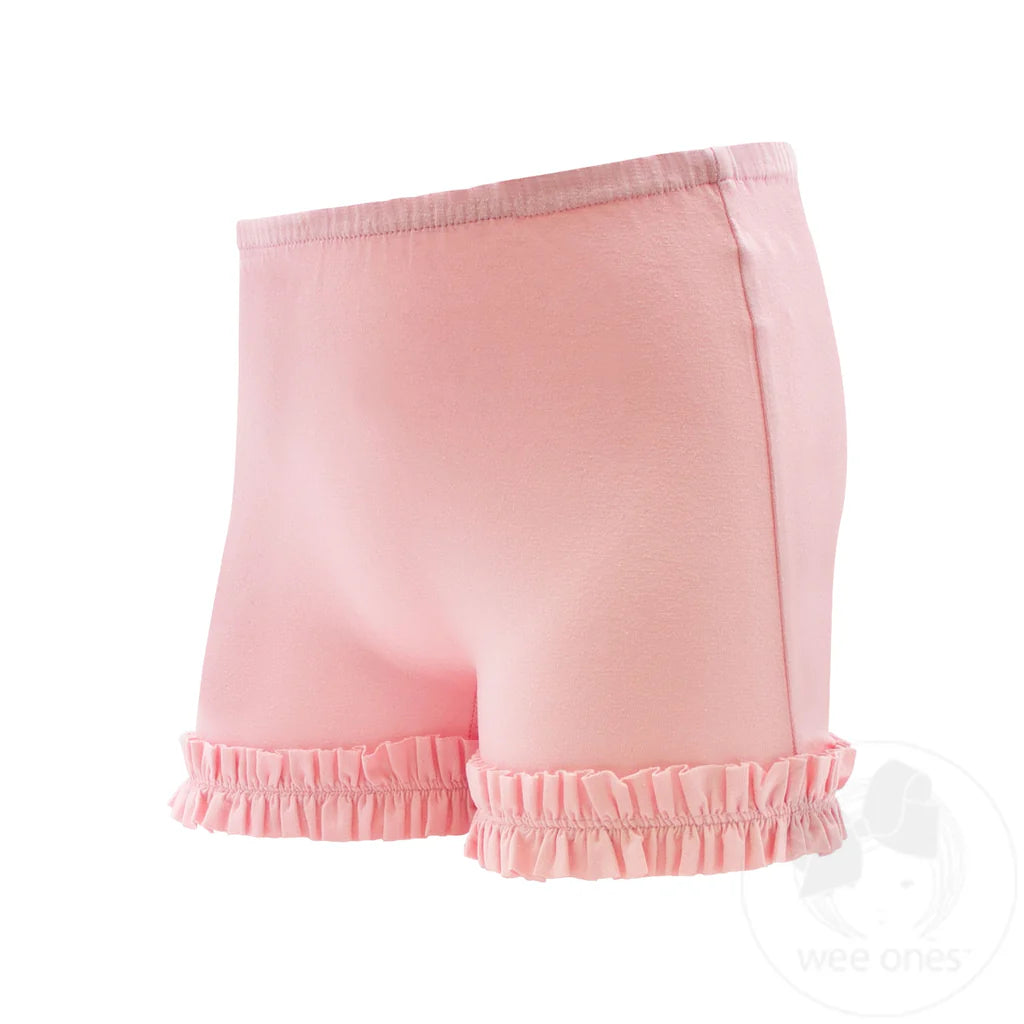 Wee Ones Wundershorts Light Pink Ruffle Shorts