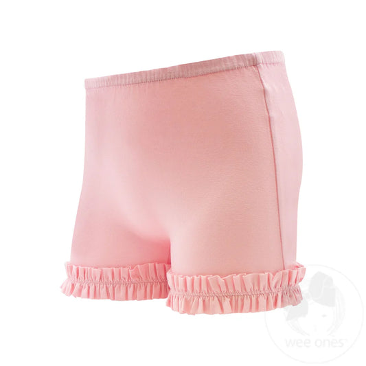 Wee Ones Wundershorts Light Pink Ruffle Shorts