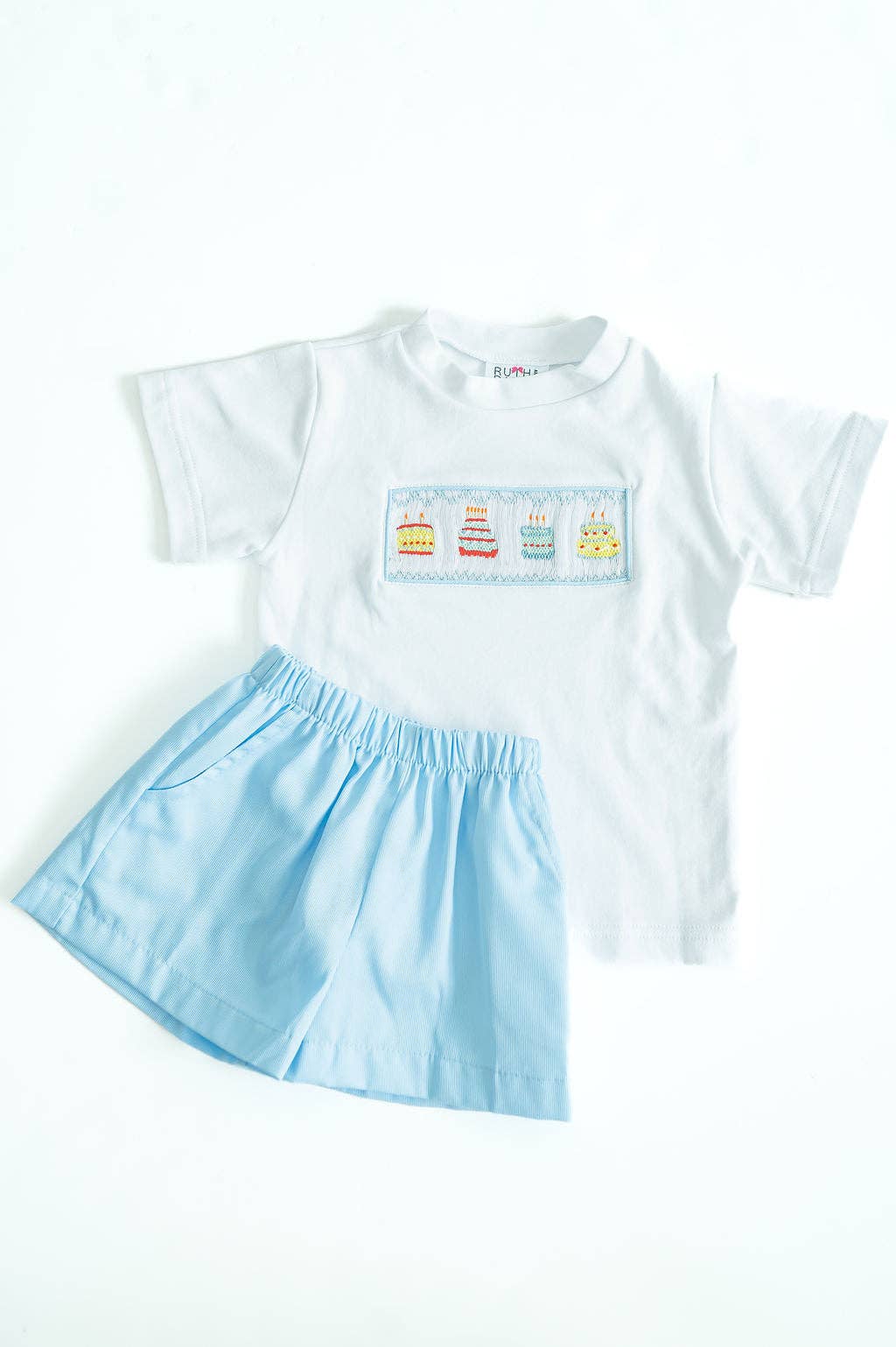Ruth and Ralph Birthday Boy Smocked Beau T-Shirt/Shorts Set