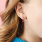 Pip Pop Post Neon Heart Huggie Stud Earrings - Hypoallergenic, Flat Back