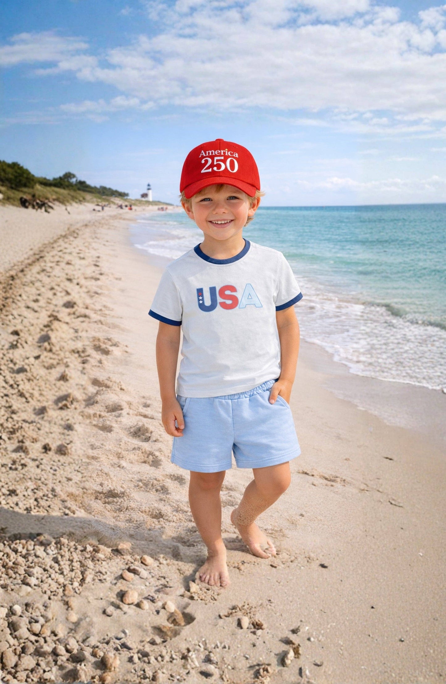 BIts and Bows Boys America 250th Baseball Hat