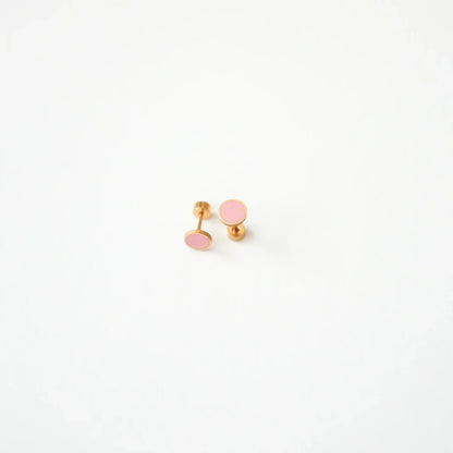 Pip Pop Post Smile Stud Earrings - Hypoallergenic, Flat Back, Girl Gift