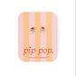Pip Pop Post Santa Stud Earrings - Hypoallergenic, Flat Back, Girl Gift