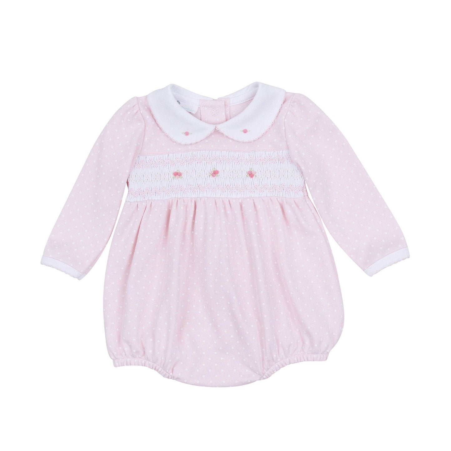 Magnolia Baby Mia's Classics Smocked Long Sleeve Bubble - Pink