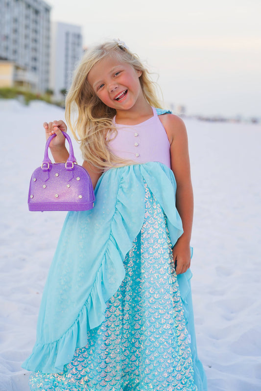 Carrying Kind Rhinestone Cate Purple Sparkle Purse