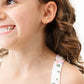 Pip Pop Post Cross Stud Earrings - Hypoallergenic, Flat Back, Girl Gift