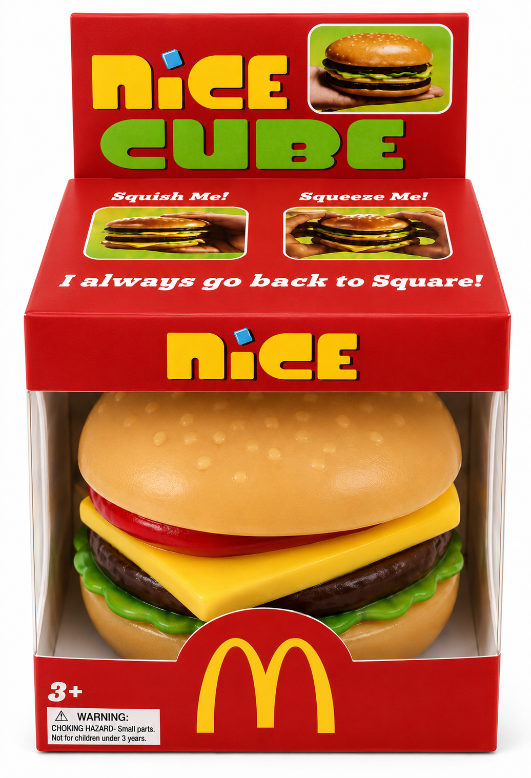 Needoh Stretchy Hamburger Squishy Burger Stress Toy