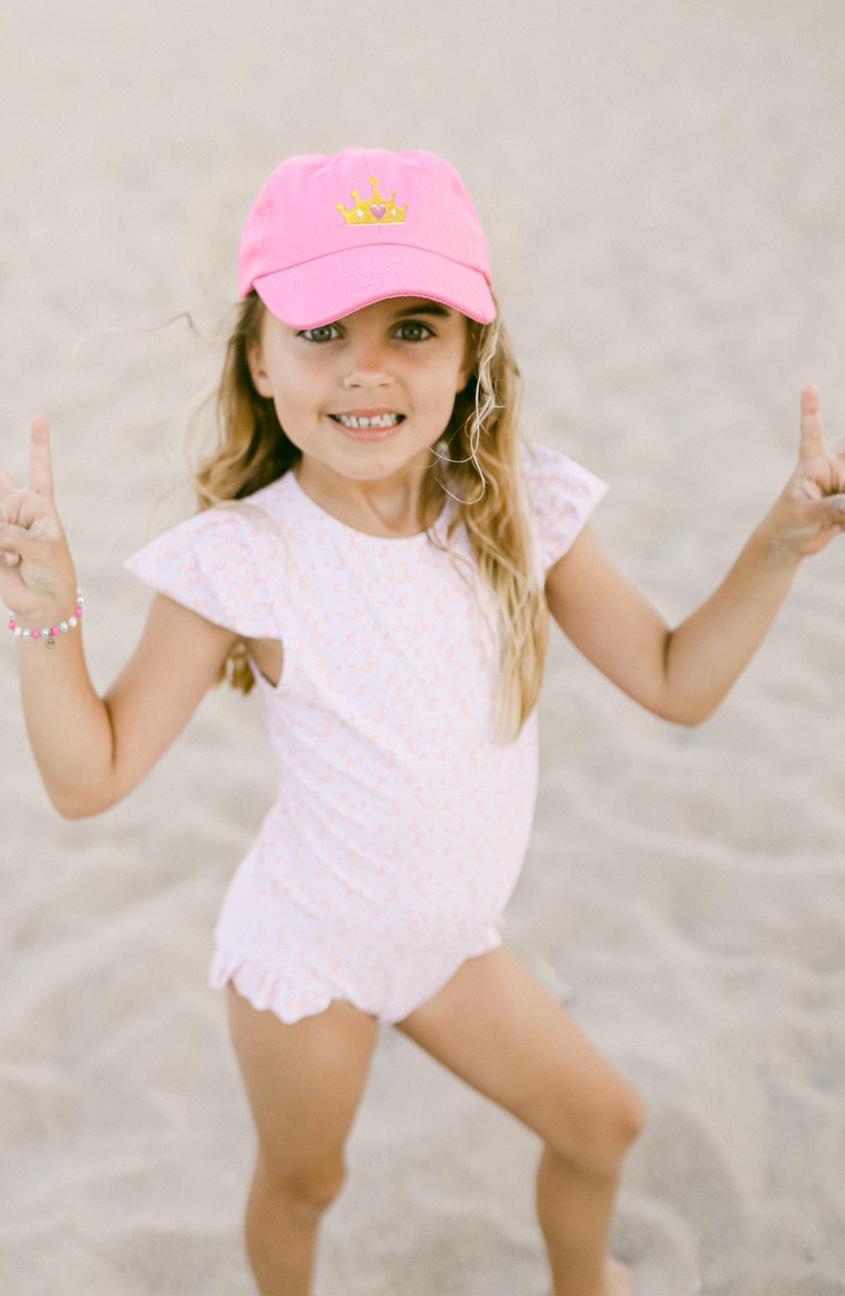 Bits and Bows Princess Crown Bow Baseball Hat
