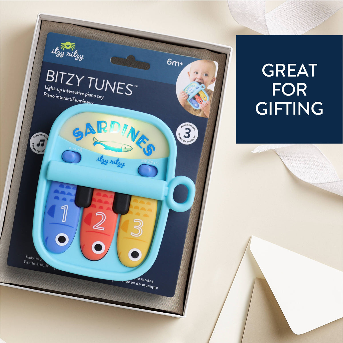 Itzy Ritzy Bitzy Tunes™ Sardines - Light-up Interactive Piano Toy
