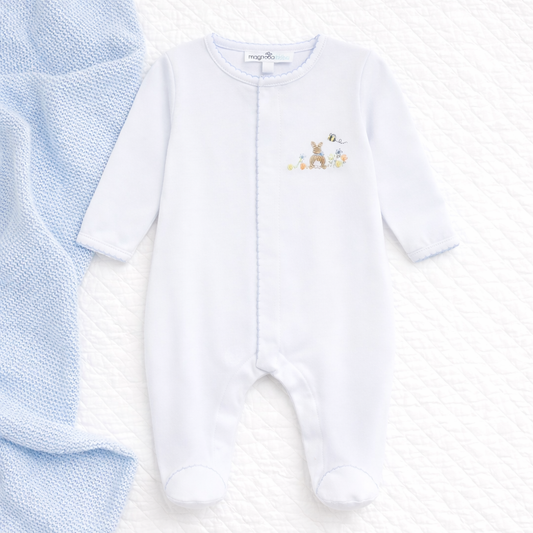 Magnolia Baby Bunny's Basket Footie - Light Blue