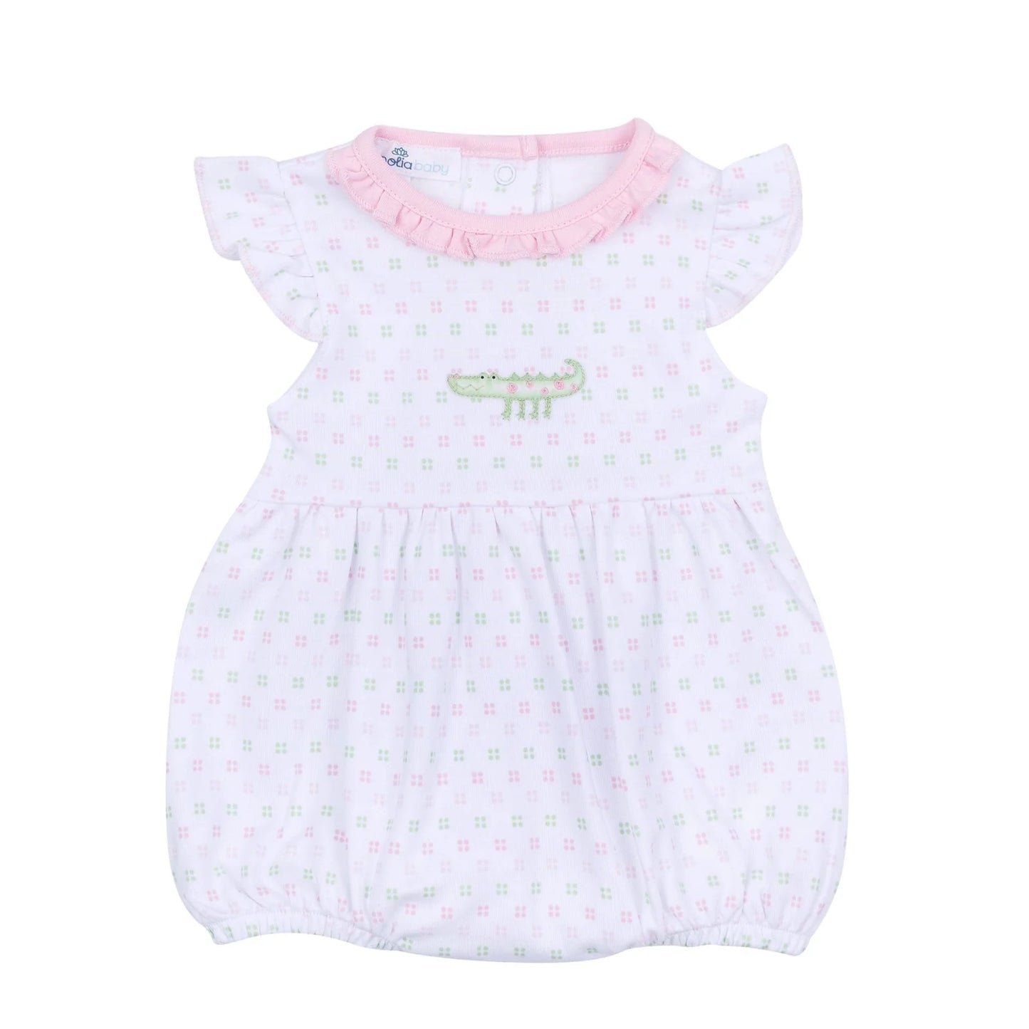 Magnolia Baby Alligator Pie Embroidered Bubble - Pink