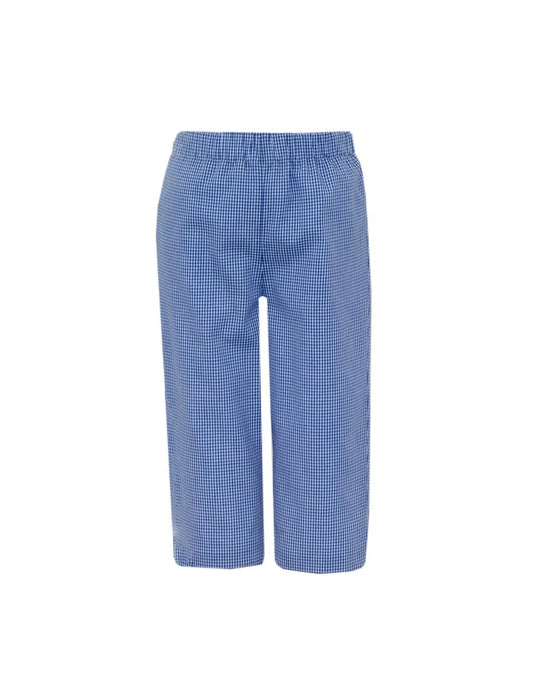 Anavini Puppies Royal Blue Gingham Boys Pants