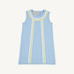 Beaufort Bonnet Annie Apron Dress--Beale Street Blue/Worth Ave White/Lake Worth Yellow