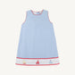 Beaufort Bonnet Annie Apron Dress--Beale Street Blue/Worth Ave White/Sailboats