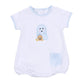 Magnolia Baby Boo Crew Applique Ruffle Short Sleeve Bubble Blue