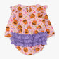 Rufflebutts Pumpkin Boo Crew Knit Long Sleeve Flutter Bubble Romper