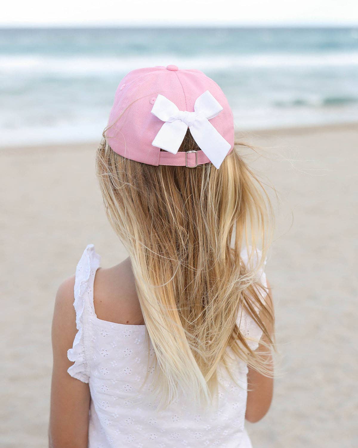 Bits and Bows Big Sister Bow Baseball Hat (Baby, Youth)