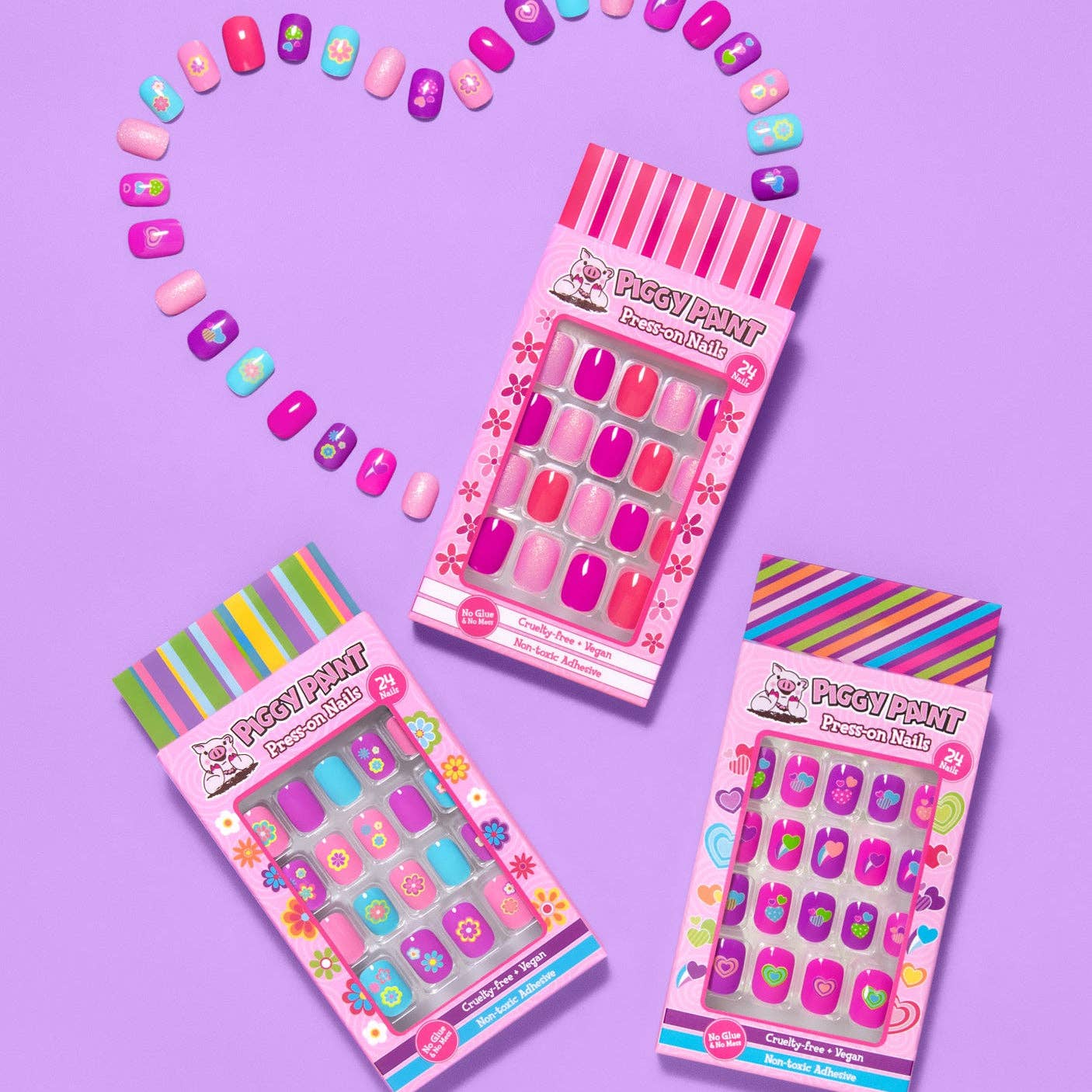 PIggy Paint Pretty in Pink Press-On Nails