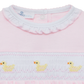Magnolia Baby Little Ducklings Classics Smocked Bubble - Pink