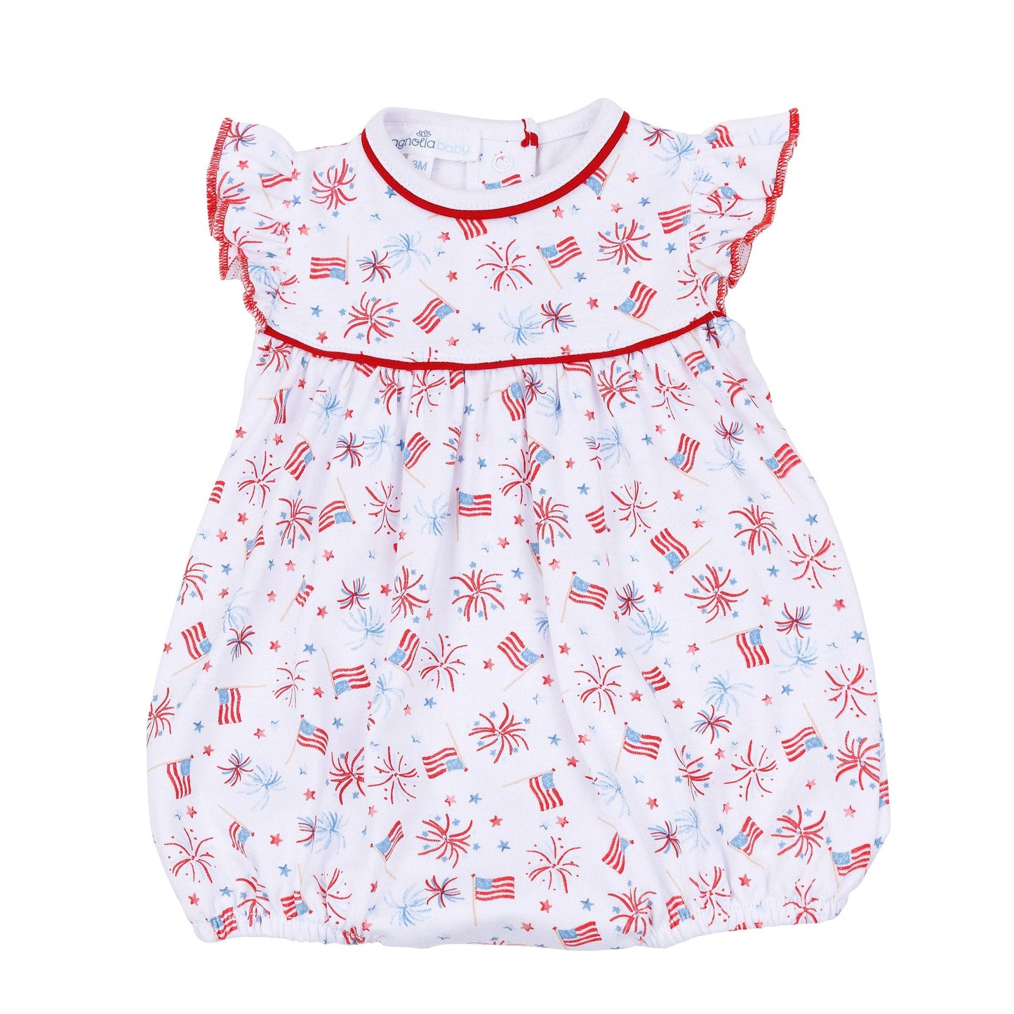 Magnolia Baby A Sparkly Fourth Print Flutters Bubble