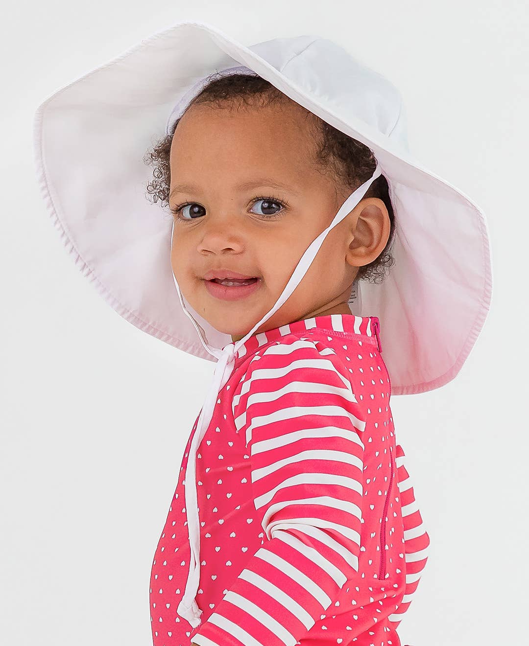 Rufflebutts Kids White Sun Protective Hat