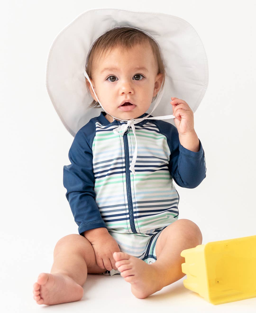 Rufflebutts Kids White Sun Protective Hat