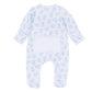 Magnolia Baby Baby Boo Print Zip Footie--Light Blue
