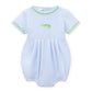 Magnolia Baby Bayou Baby Hand Embroidered Bubble--Light Blue