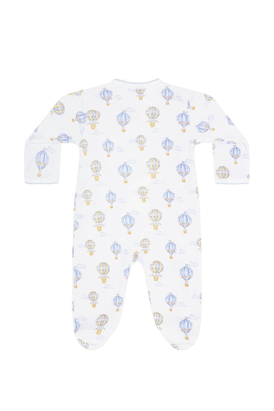 Nellapima Blue Balloons Print Crossover Footie