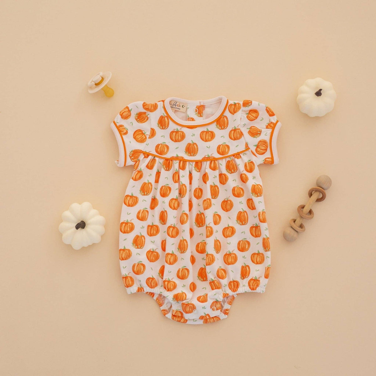 Magnolia Baby Pumpkin Grove Short Sleeve Girl Bubble