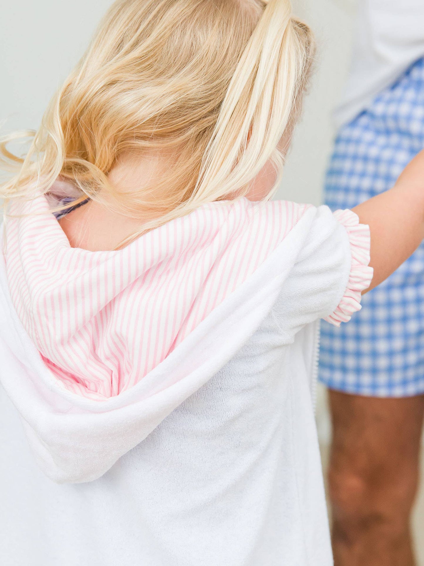 Rufflebutts Girls White Terry Full-Zip Cover Up