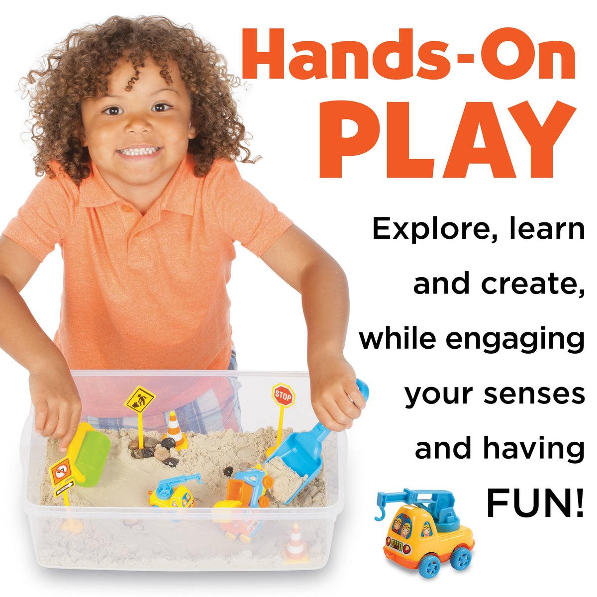 Faber-Castell Sensory Bin Construction Zone Activity Bin for Kids