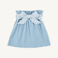 Beaufort Bonnet Beasley Bow Skirt-Velveteen-Barrington Blue with Barrington Blue Windowpane