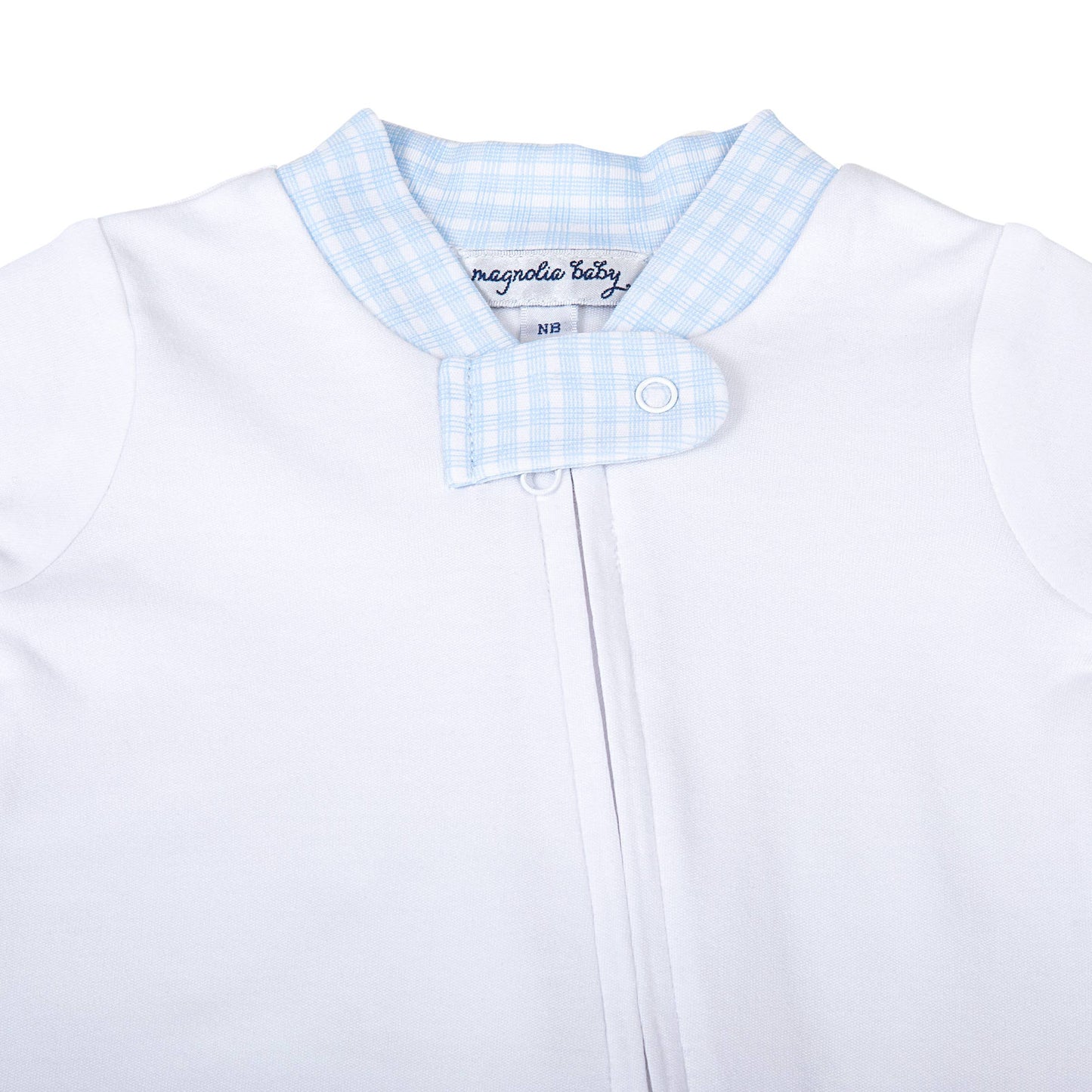 Magnolia Baby New Beginnings Blue Zipper Footie